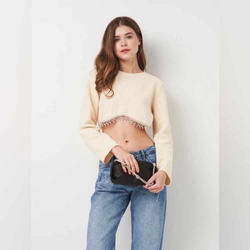 NWT ZARA KNIT CROPPED TOP